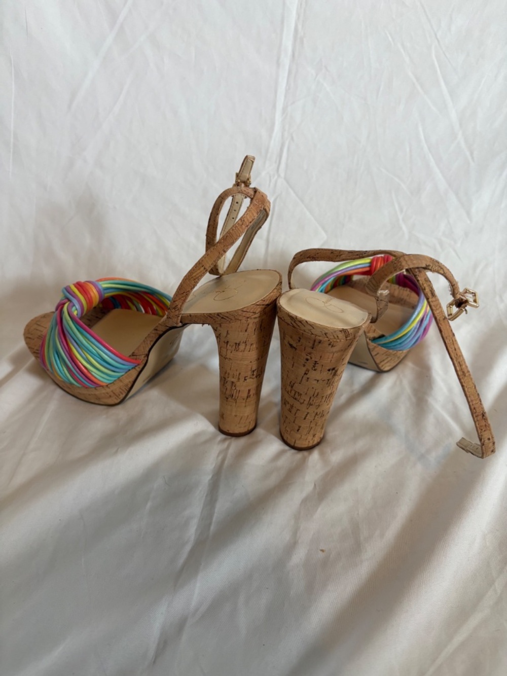 Jessica Simpson Immie Platform Heel multi color strap - Picture 3 of 4